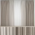 Modern Curtains in Neutral Gray and White with Textured Herringbone Patterns for Home Decor