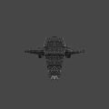 Futuristic Sci Fi Spaceship 3D Model With Detailed Structure And Complex Modules