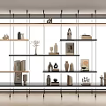 Simple Bookshelf Modern Storage Rack Top Fixed Bookshelf Book Decorations Combination Modern Bookshelf Storage Rack 3d model