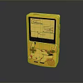 Vibrant Yellow Portable Computer with Pikachu Design and Screen Text Display Features