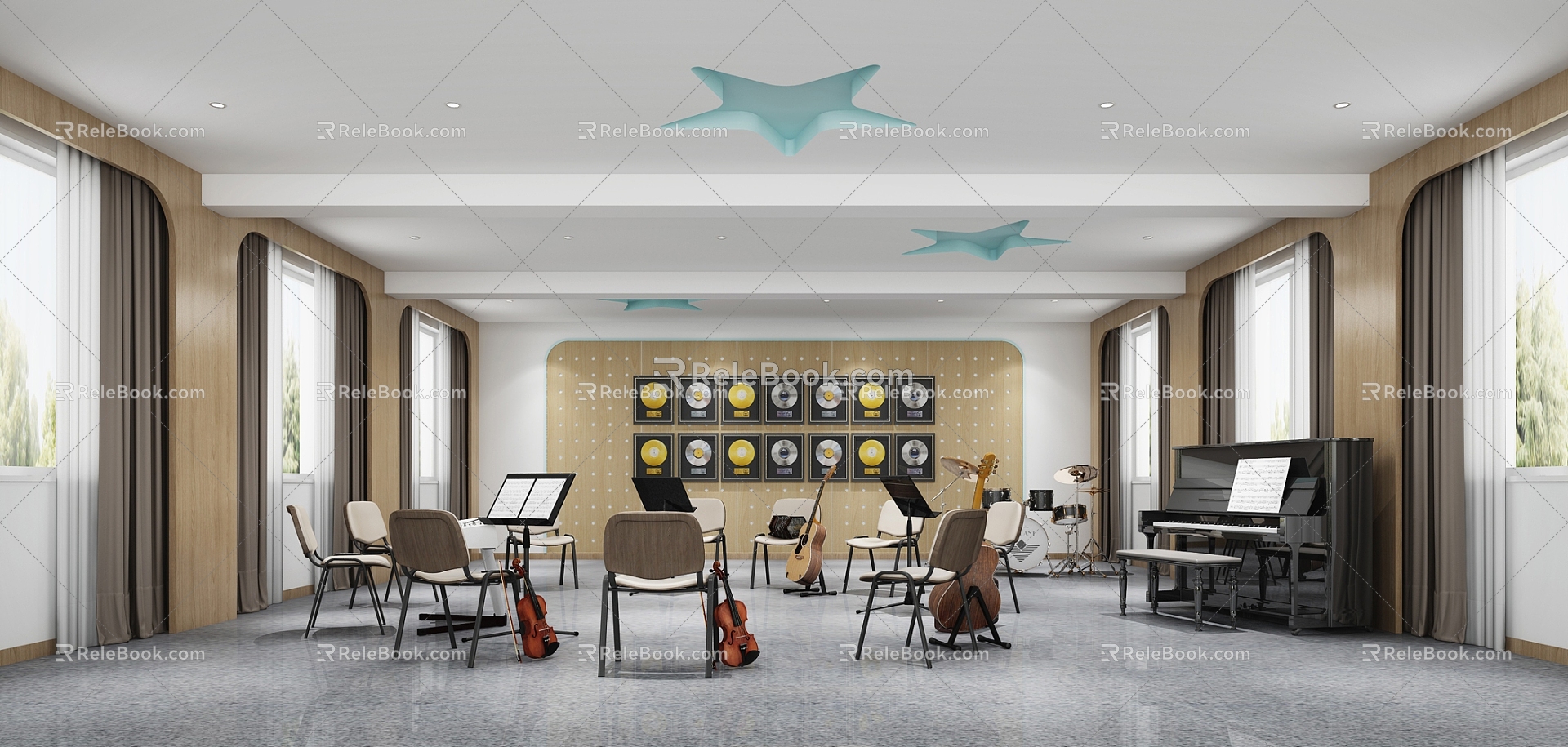 Music classroom 3d model