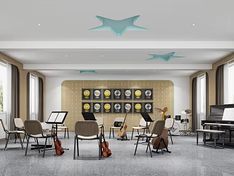 Music classroom 3d model