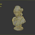 Classical Plaster Female Bust Decorative Furniture Piece With Elegant Drapery And Headdress Design