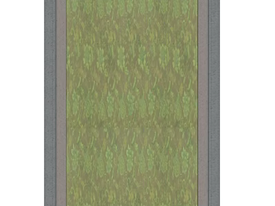 Green Patterned Swing Door With Gray Frame And Elegant Design 3d model