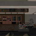 Modern Restaurant Interior Featuring Spacious Dining Area Wooden Tables Large Windows And Green Plants