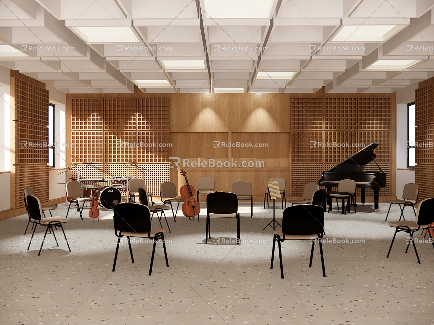 Style Music Classroom 3d model