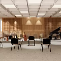 Style Music Classroom 3d model