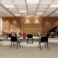 Style Music Classroom 3d model