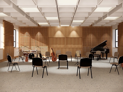 Style Music Classroom 3d model