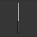 Silver Long Cylindrical Metal Equipment Tool With Slim Top And Thicker Base Sections