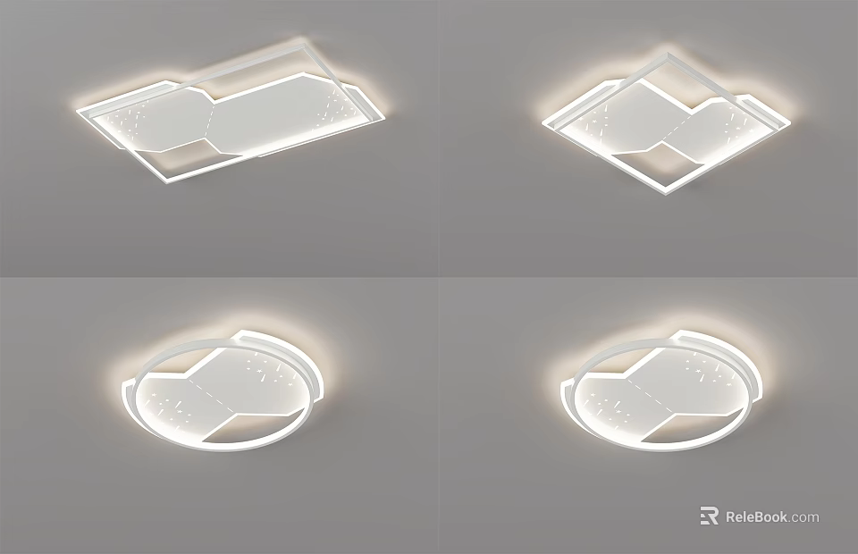 Modern Ceiling Lights With Various Stylish Designs 3d model 