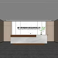 Modern Front Office Front Desk 3d model