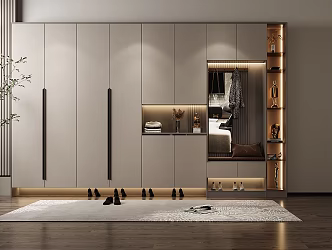 Modern shoe cabinet 3d model