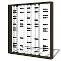 Wooden Open Wine Cabinet With Multiple Shelves And Organized Wine Bottles