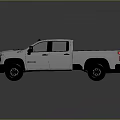 White Military Truck With Black Cargo Bed Roof Warning Lights And Rugged Design
