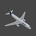 Lufthansa Passenger Airplane Model With White Body And Blue Tail Design