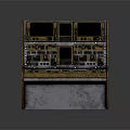 Modern console steamship console rudder sci-fi operating cabin spaceship console 3d model