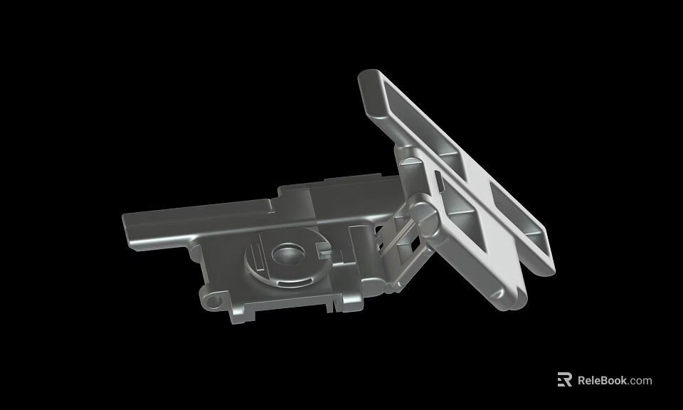 Industrial Metal Mechanical Bracket With Mounting Holes And Support Structure 3d model 