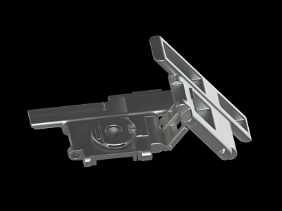 Industrial Metal Mechanical Bracket With Mounting Holes And Support Structure 3d model