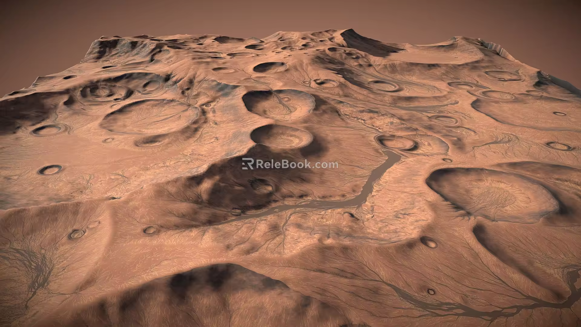 Mars Ground Hill Moon Canyon Desert Terrain Mountain Range 3d model