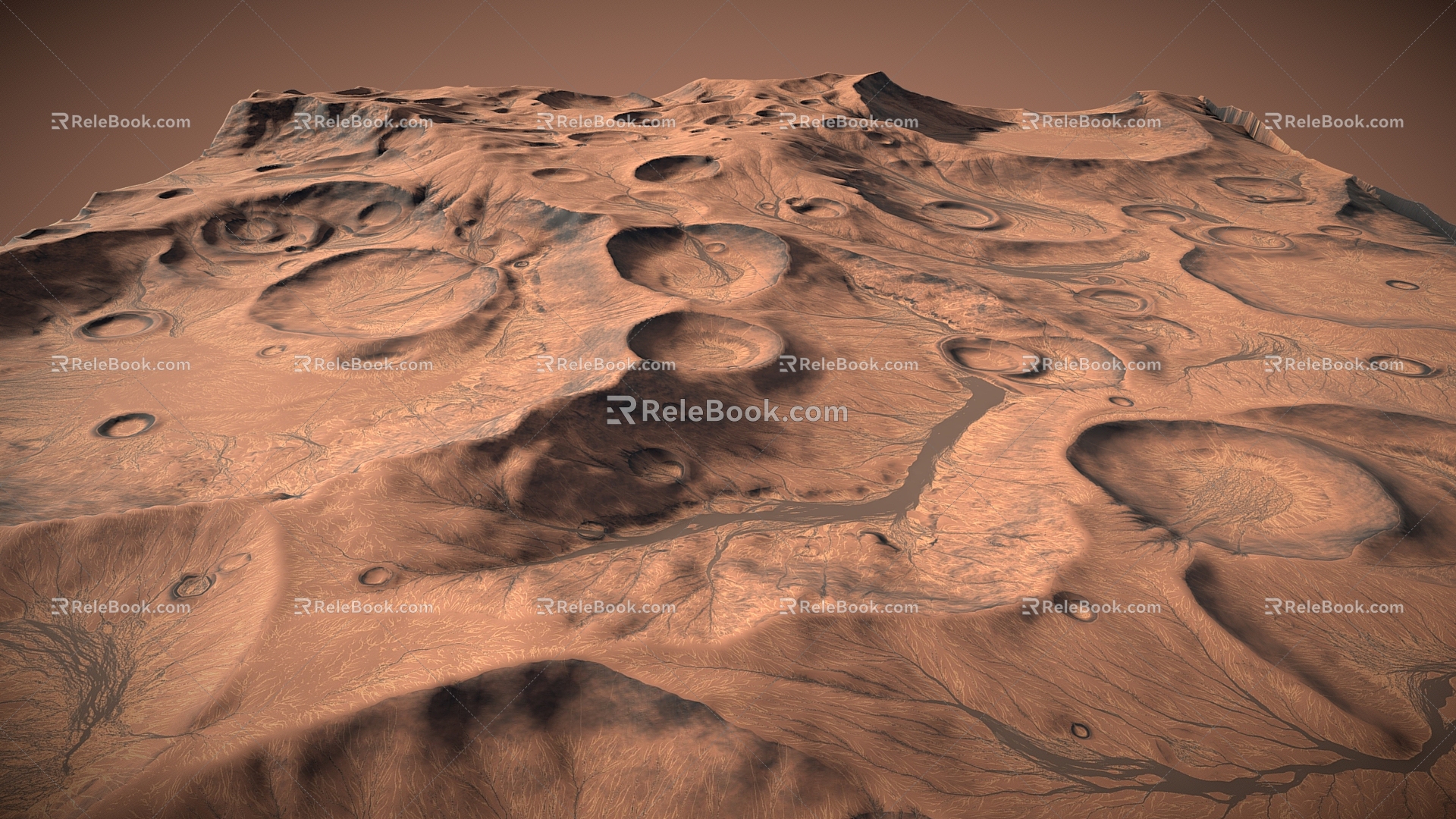 Mars Mars Ground Hill Moon Canyon Desert Terrain Mountain Range 3d model