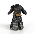 Intricate Robe Style Battle Armor With Complex Patterns Decorative Waist Belt And Pendants