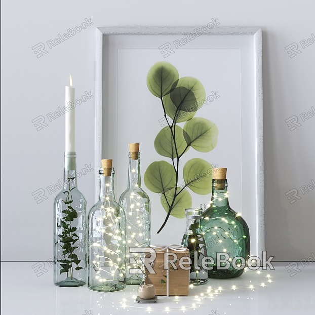 Modern Decorative Lights Decorations Ornaments Lights Decorative Painting Candles model