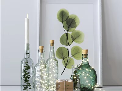 Modern Decorative Lights Decorations Ornaments Lights Decorative Painting Candles 3d model