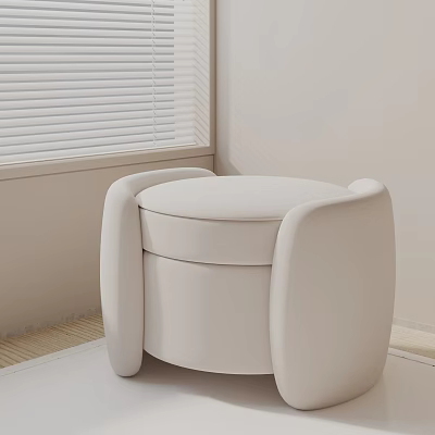 Modern Luxury White Round Side Table With Elegant Sleek Design And Smooth Surface 3d model