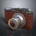 Vintage Electronic Camera Retro Design With Metal Body Lens And Control Knobs 3d model