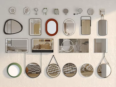 Mirror Decorative Mirror Shaped Mirror Round Mirror 3d model