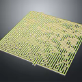 Green Maze Pattern Square Floor Mat Decorative Home Furniture For Modern Design