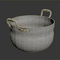 Vintage Aluminum Household Cooking Pot With Sturdy Metal Handles And Riveted Design