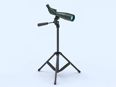 Adjustable Telescope with Stable Tripod Stand for Outdoor Household Observation Activities 3d model
