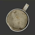 Old Rusty Metal Cup With Handle For Daily Household Use