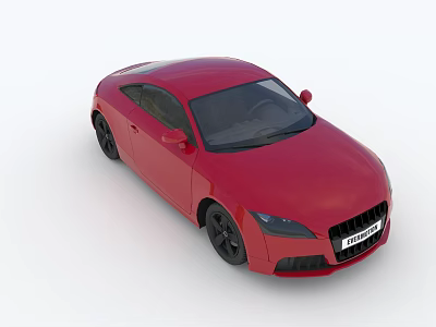 Red Sports Car Modern Two Door Coupe Design With Sleek Exterior And Black Alloy Wheels 3d model