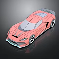 3D Rendered Pink Sports Car With Sleek Modern Aerodynamic Exterior Design