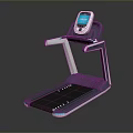 Modern Fitness Treadmill With Digital Display And Sleek Blue White Structure