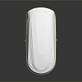 White Oval Smooth Surface Household Storage Container For Home Organization 3d model
