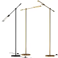 Modern Floor Lamps in Black and Gold with Adjustable Design for Home Decor
