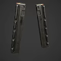 Classic Submachine Gun With Black Metal Body Detailed Barrel And Magazine