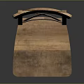 Rustic Wooden Chair Design With Cross Back Straight Legs And Wood Grain