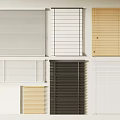 Various Window Blinds In Different Colors And Styles For Home Interior Design 3d model