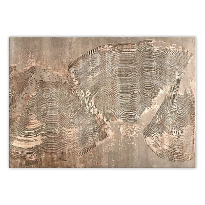 Modern Square Carpet With Textured Abstract Pattern In Brown Beige Neutral Tones 3d model