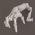 Smart Machine Advanced White Mechanical Arm With Precision Joint Structure