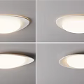 Modern Round White LED Ceiling Light With Minimalist Design And Soft Illumination 3d model