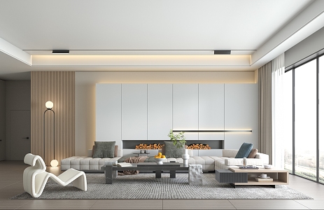 modern living room 3d model