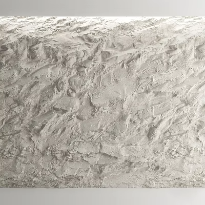 Gray Textured Cement Plaster Background Wall With Uneven Relief Patterns 3d model