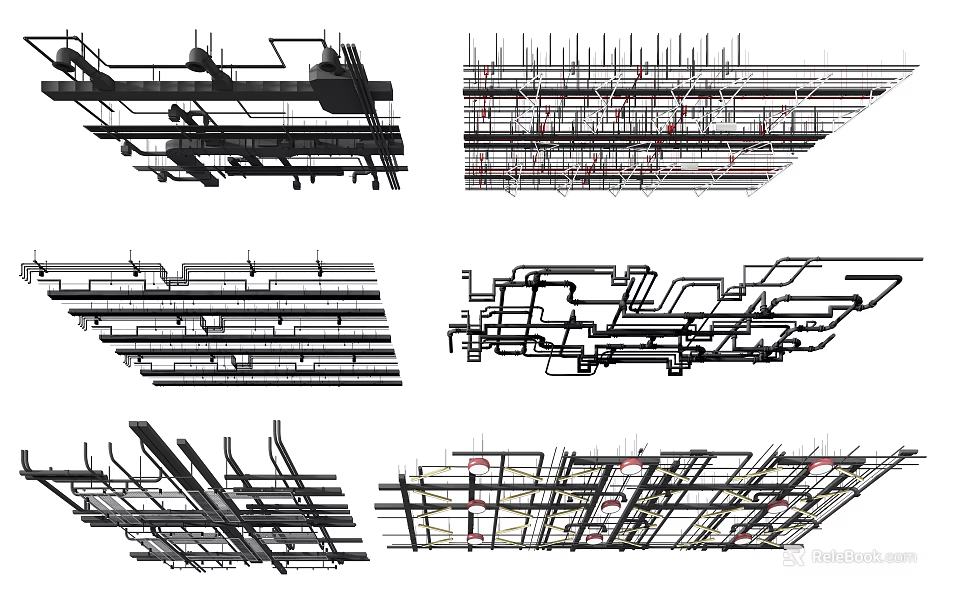 Engineering Pipe System Design With Multiple Schematic Layouts And Structural Configurations 3d model 