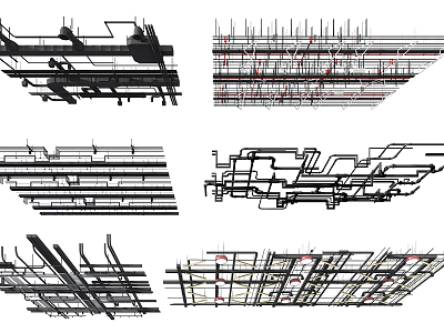 Industrial LOFT Piping Pipe Ceiling model